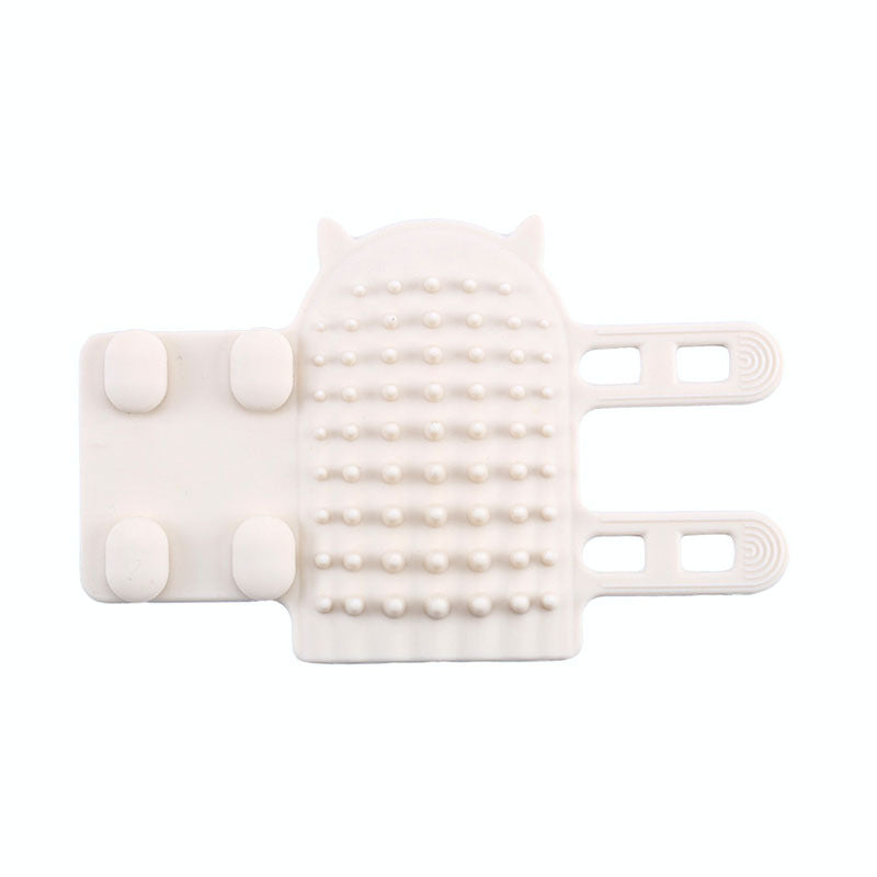 HKM-0426813 Cat Table Leg Silicone Petting Post with Hair Scrubber - Foreskin Green or Milky White