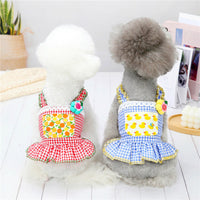 HKM-0427581 Summer Floral Sling Skirt for Small Dogs - Lightweight Polyester Design for Comfort