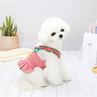 HKM-0427581 Summer Floral Sling Skirt for Small Dogs - Lightweight Polyester Design for Comfort