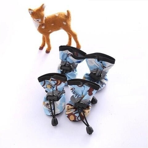 HKM-0427837 Four Seasons Breathable Soft Bottom Dog Shoes - Fleece-Lined & Non-Slip Styles Available