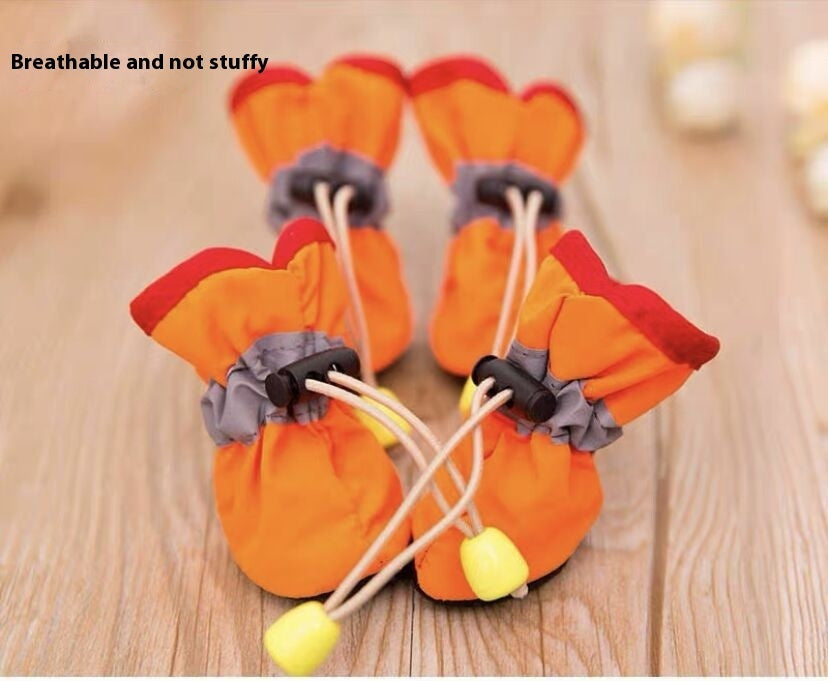 HKM-0427837 Four Seasons Breathable Soft Bottom Dog Shoes - Fleece-Lined & Non-Slip Styles Available