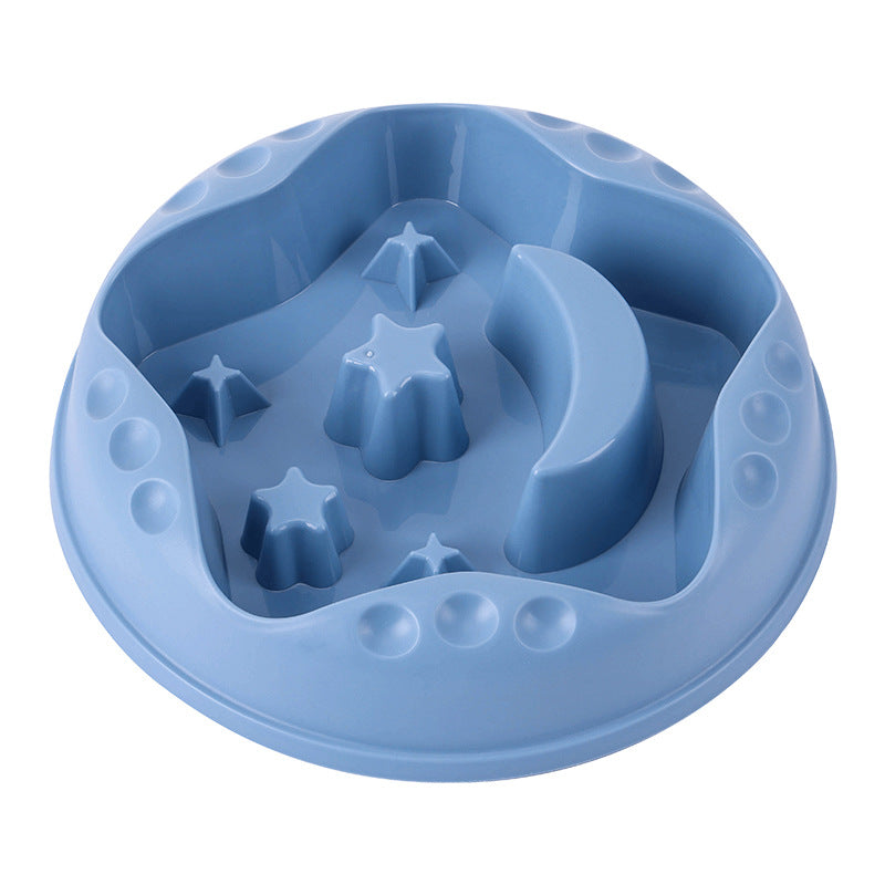 HKM-0428477 Large Capacity Moon Star Wings Slow Feed Dog Bowl for Water and Food