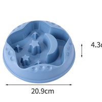HKM-0428477 Large Capacity Moon Star Wings Slow Feed Dog Bowl for Water and Food
