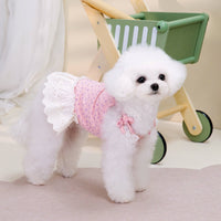 HKM-0428605 Light Purple Cotton Pet Dress for Dogs - Princess Style Available in Multiple Sizes