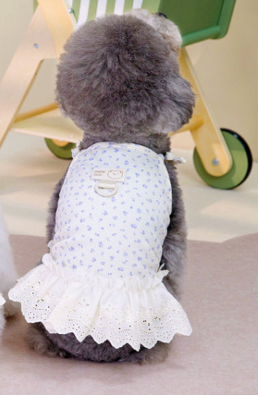 HKM-0428605 Light Purple Cotton Pet Dress for Dogs - Princess Style Available in Multiple Sizes