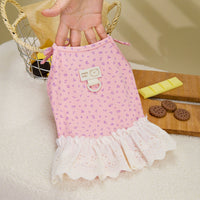 HKM-0428605 Light Purple Cotton Pet Dress for Dogs - Princess Style Available in Multiple Sizes