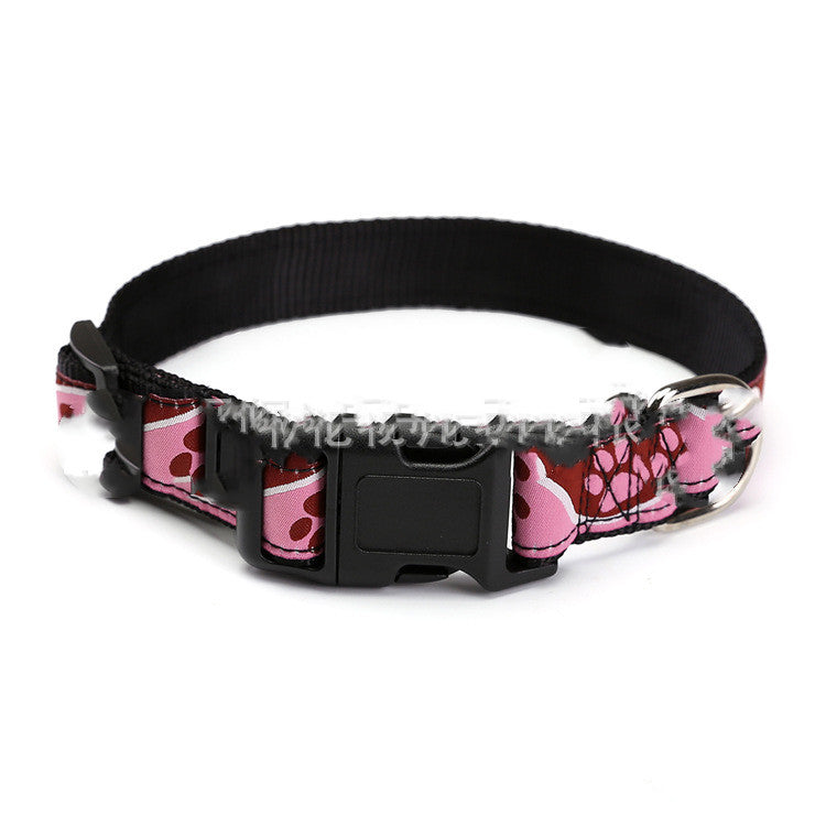 HKM-0428989 Durable Personalized Weaving Mark Pet Collar in Environmental Nylon Webbing