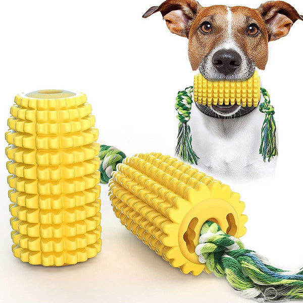 HKM-0429629 Durable Chewy Interactive Dog Toys for Strong Chewers - Corn Cob Design for All Dog Sizes