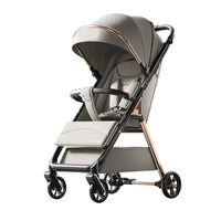 HKM-042963 Durable Aluminium Baby Stroller with Anti-Tip Design and One-Click Fold Feature
