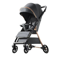 HKM-042963 Durable Aluminium Baby Stroller with Anti-Tip Design and One-Click Fold Feature