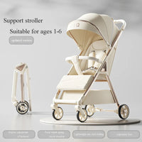 HKM-042963 Durable Aluminium Baby Stroller with Anti-Tip Design and One-Click Fold Feature