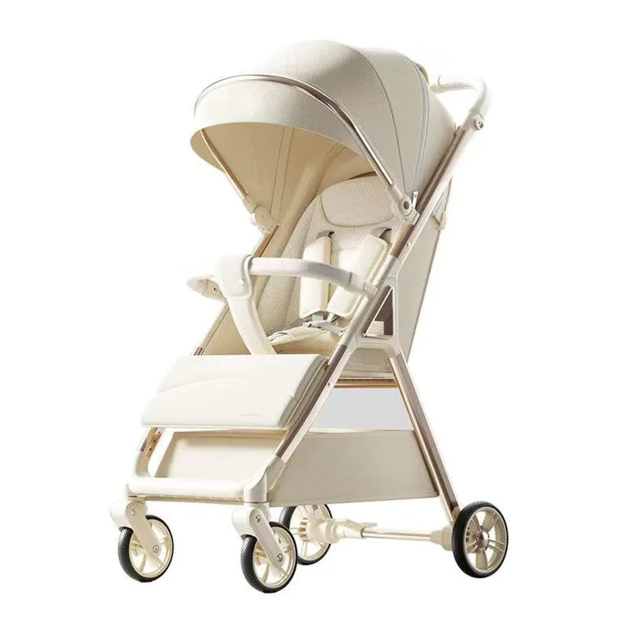 HKM-042963 Durable Aluminium Baby Stroller with Anti-Tip Design and One-Click Fold Feature