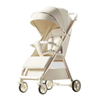 HKM-042963 Durable Aluminium Baby Stroller with Anti-Tip Design and One-Click Fold Feature