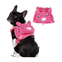 HKM-0430269 Cartoon Dog Breast Strap Backpack for Outdoor Travel - Small, Adjustable, Durable Polyester Design