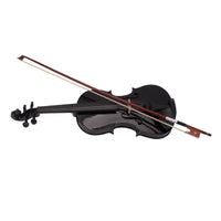 HKM-043027 Black Acoustic Violin with Full-Size Body and Smooth Finish