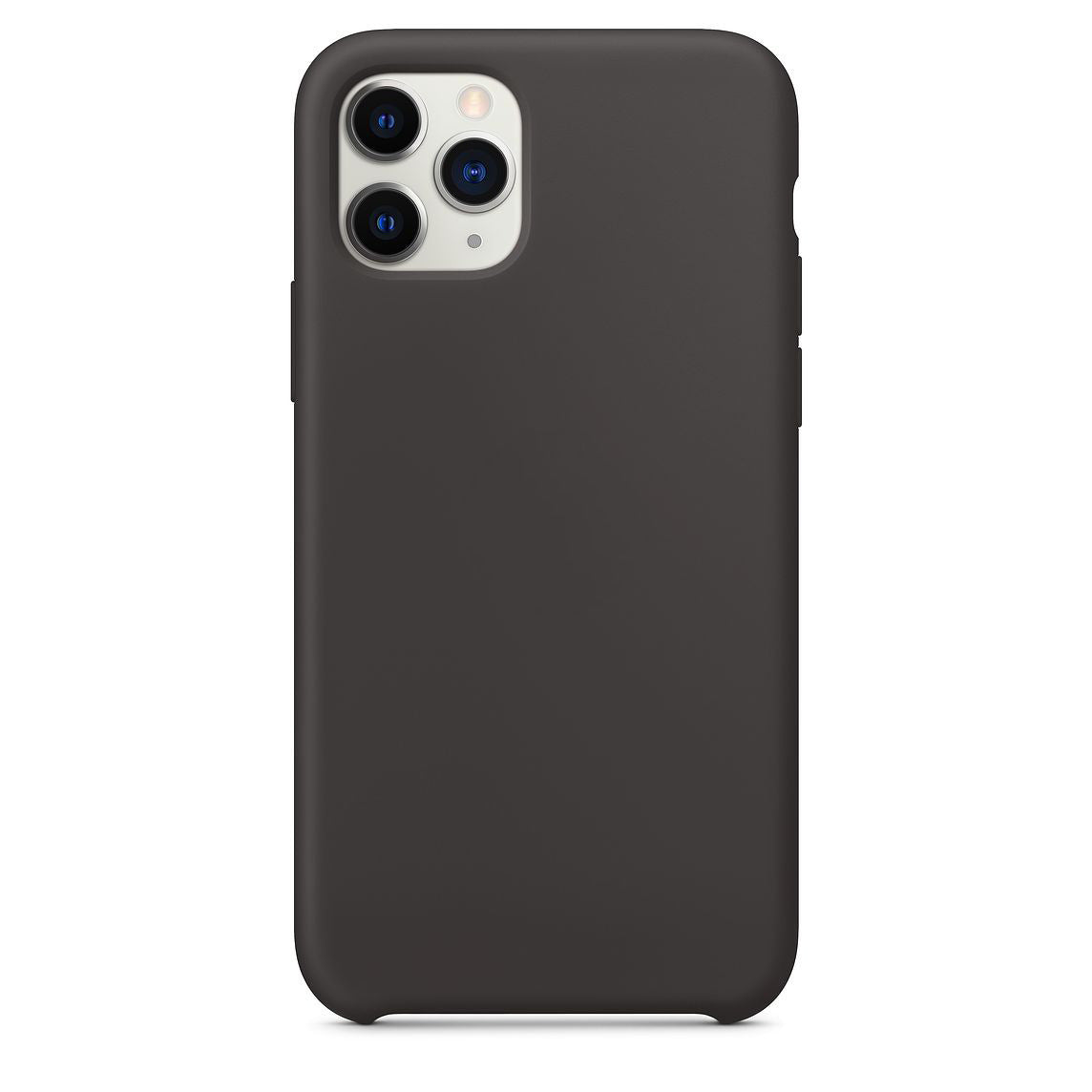 HKM-043027 Liquid Silicone Back Cover Case for Apple Mobile Phones - Simple Pure Color Design