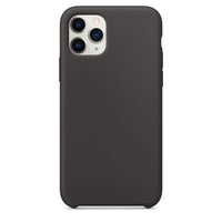 HKM-043027 Liquid Silicone Back Cover Case for Apple Mobile Phones - Simple Pure Color Design