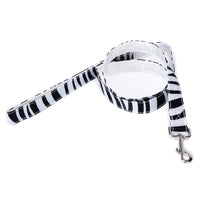 HKM-0430781 Black Plaid Stripe Pet Traction Rope with Extension Strap