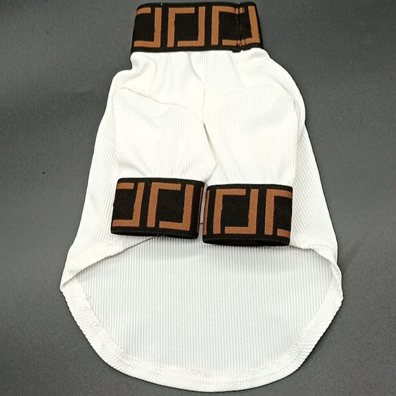 HKM-0431549 Trendy Casual Dog Clothing in Black and White - XS to 3XL Sizes Available