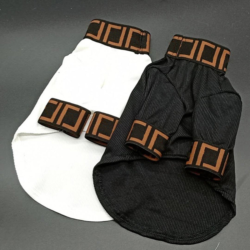 HKM-0431549 Trendy Casual Dog Clothing in Black and White - XS to 3XL Sizes Available