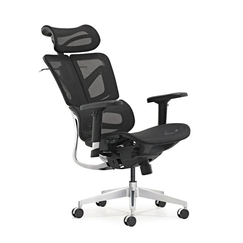 HKM-043219 Luxury Butterfly Design Aluminium Ergonomic Executive Office Mesh Swivel Chair