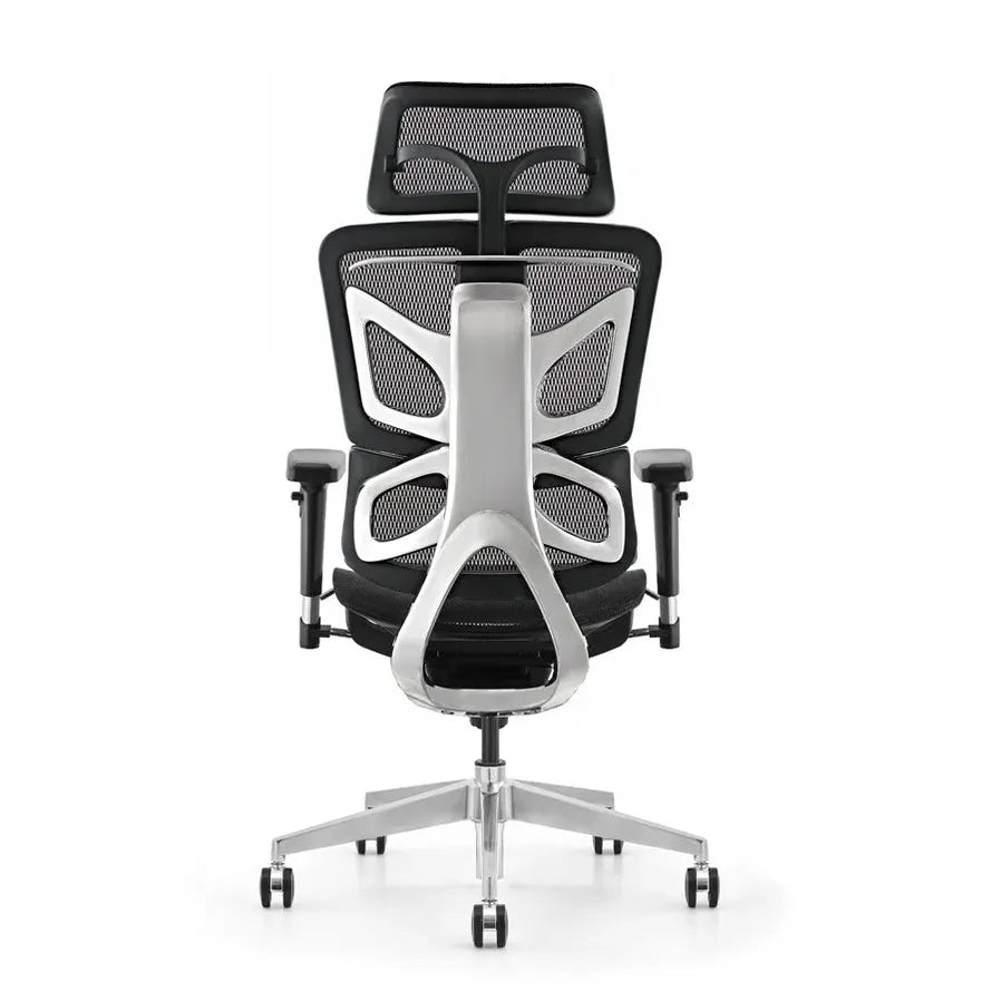 HKM-043219 Luxury Butterfly Design Aluminium Ergonomic Executive Office Mesh Swivel Chair