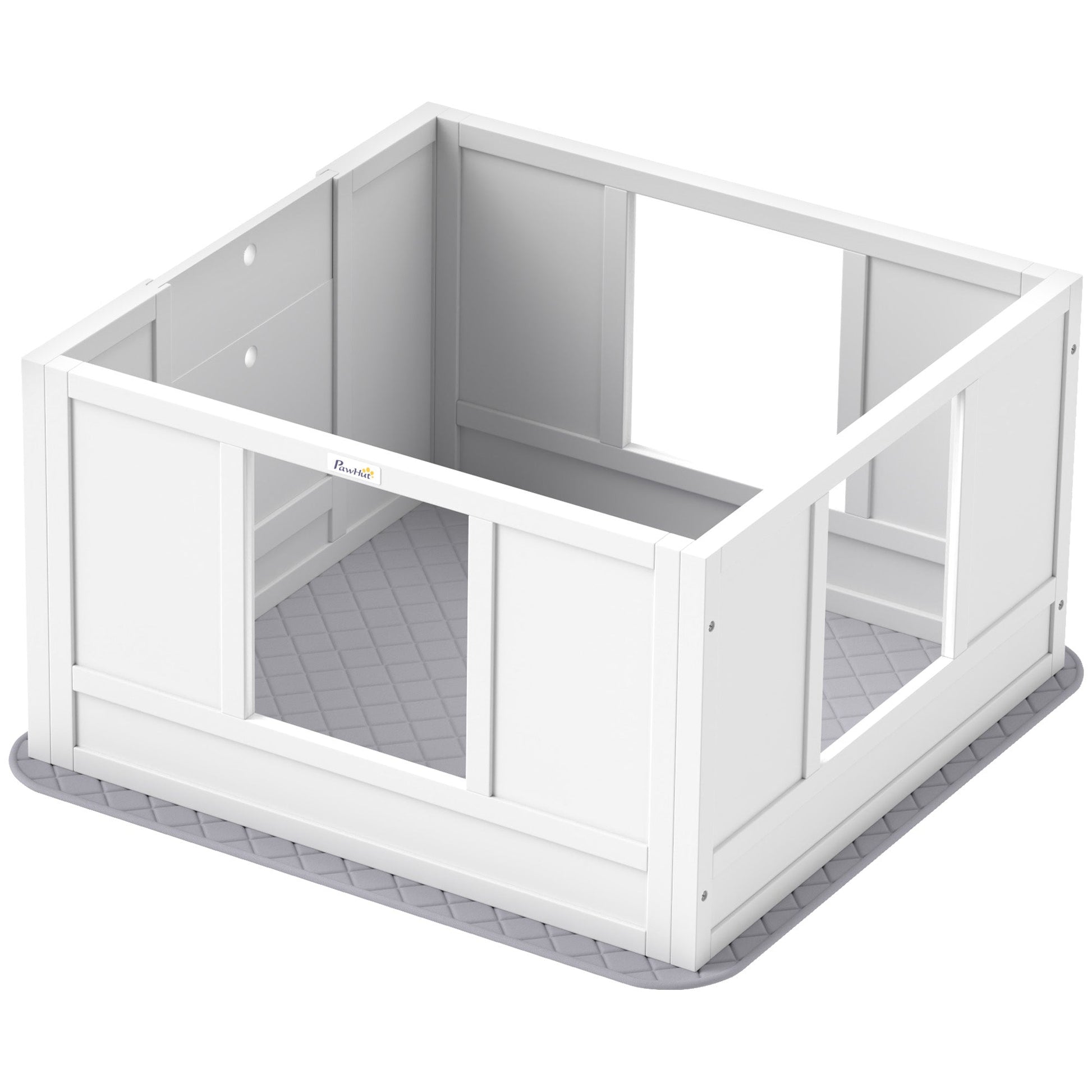 HKM-0432445 Whelping Box for Small Dogs with Adjustable Entrance, Waterproof Pad, and Non-slip Features