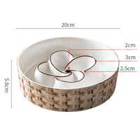 HKM-0432957 Ceramic Non-Slip Slow Feeder Bowl for Medium to Large Dogs