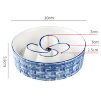 HKM-0432957 Ceramic Non-Slip Slow Feeder Bowl for Medium to Large Dogs