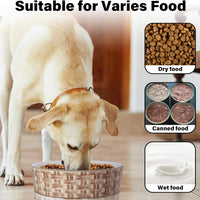 HKM-0432957 Ceramic Non-Slip Slow Feeder Bowl for Medium to Large Dogs
