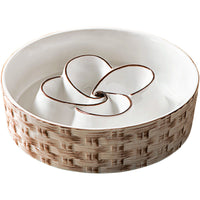 HKM-0432957 Ceramic Non-Slip Slow Feeder Bowl for Medium to Large Dogs