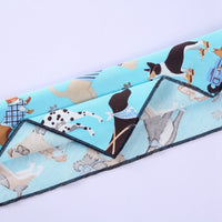 HKM-0434365 Triangle Dog Scarf in 100% Cotton with Cute Animal Patterns for All Seasons - L & XL Sizes Available