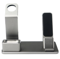 HKM-043475 Three-in-One Aluminum Charging Bracket for Apple Watch, Phone, and Headset - Non-Slip Design