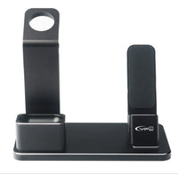 HKM-043475 Three-in-One Aluminum Charging Bracket for Apple Watch, Phone, and Headset - Non-Slip Design