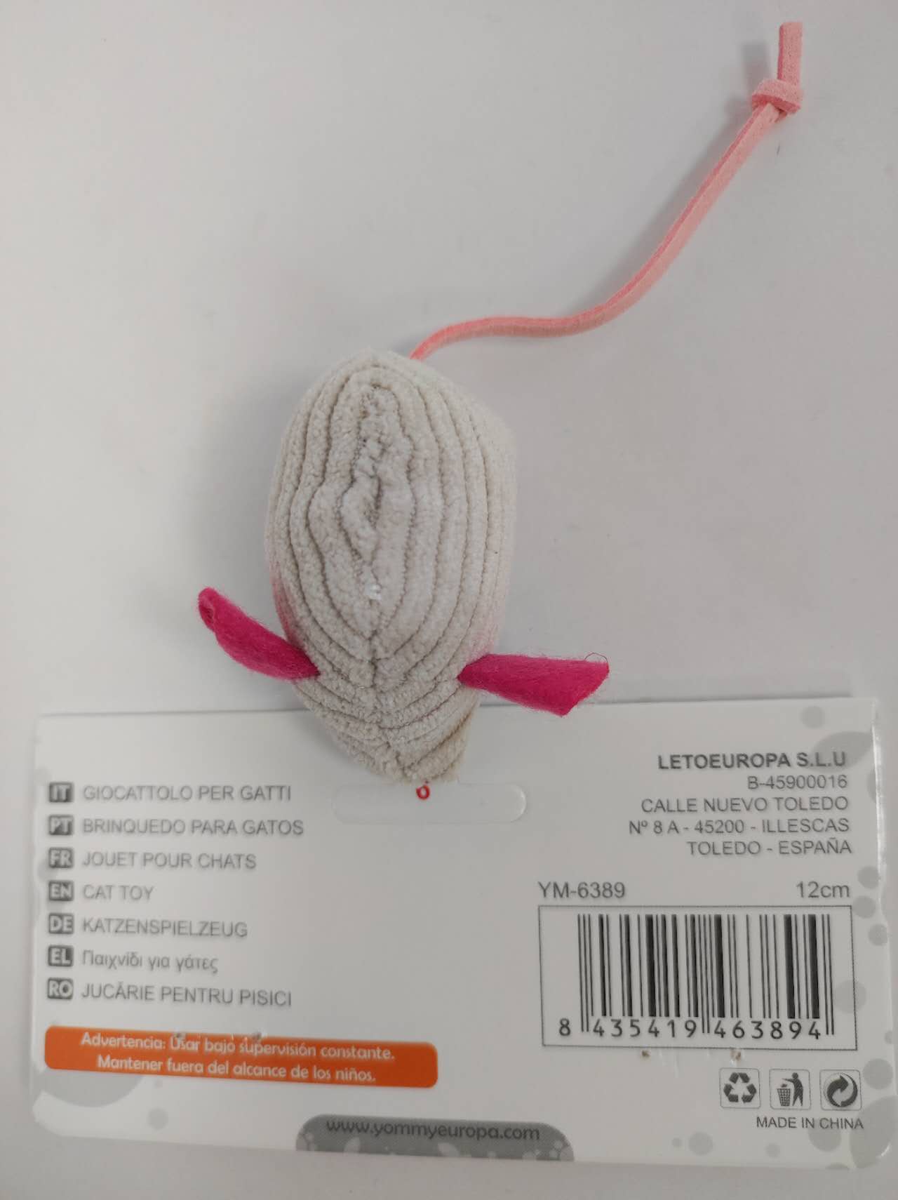 HKM-0436413 Catnip-Filled Fabric Mouse Toy for Cats