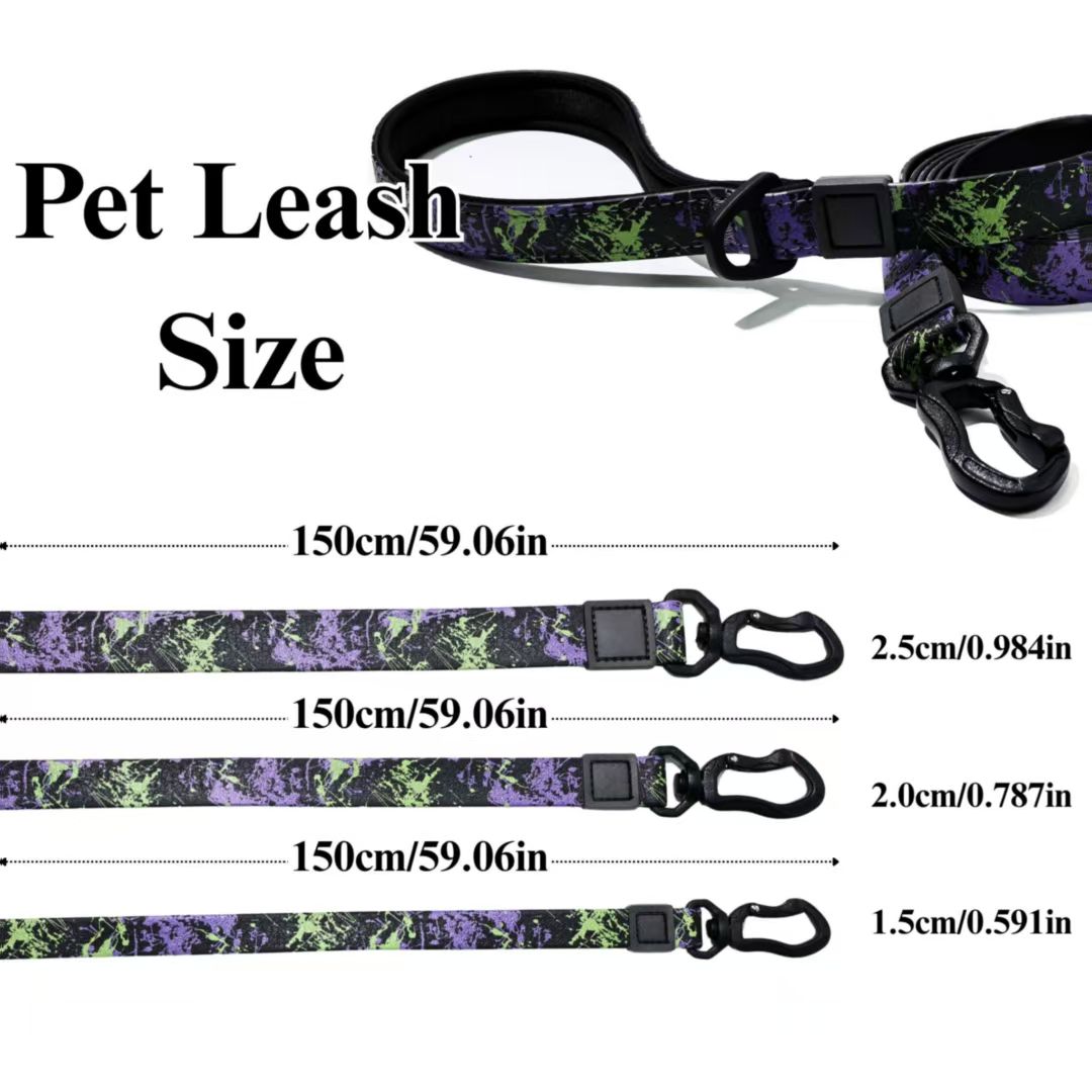 HKM-0436541 Camouflage Embossed Pet Leash Set with Durable Waterproof Material for Outdoor Activities