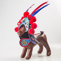 HKM-0437309 Cute Red Martial Arts Character Pet Dress ¨C Transformation Costume for Small and Large Pets
