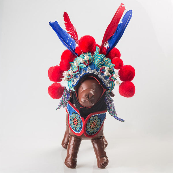 HKM-0437309 Cute Red Martial Arts Character Pet Dress ¨C Transformation Costume for Small and Large Pets