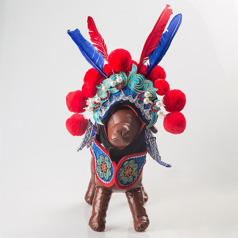 HKM-0437309 Cute Red Martial Arts Character Pet Dress ¨C Transformation Costume for Small and Large Pets