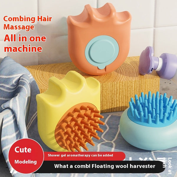 HKM-0438333 Cat and Dog Massage Bath Brush with Soft ABS Material in Three Colors