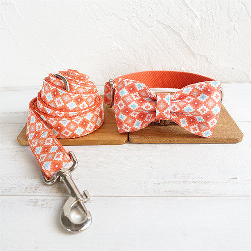 HKM-0438717 Dog Bow Tie with Pulling Rope Traction Set - Available in Multiple Sizes: XS, S, M, L, XL