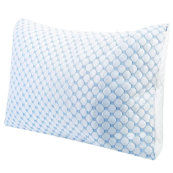 HKM-0441149 Cooling Memory Foam Pillow with Adjustable Fill and Double-Sided Cover Featuring Cooling Gel Infused Foam