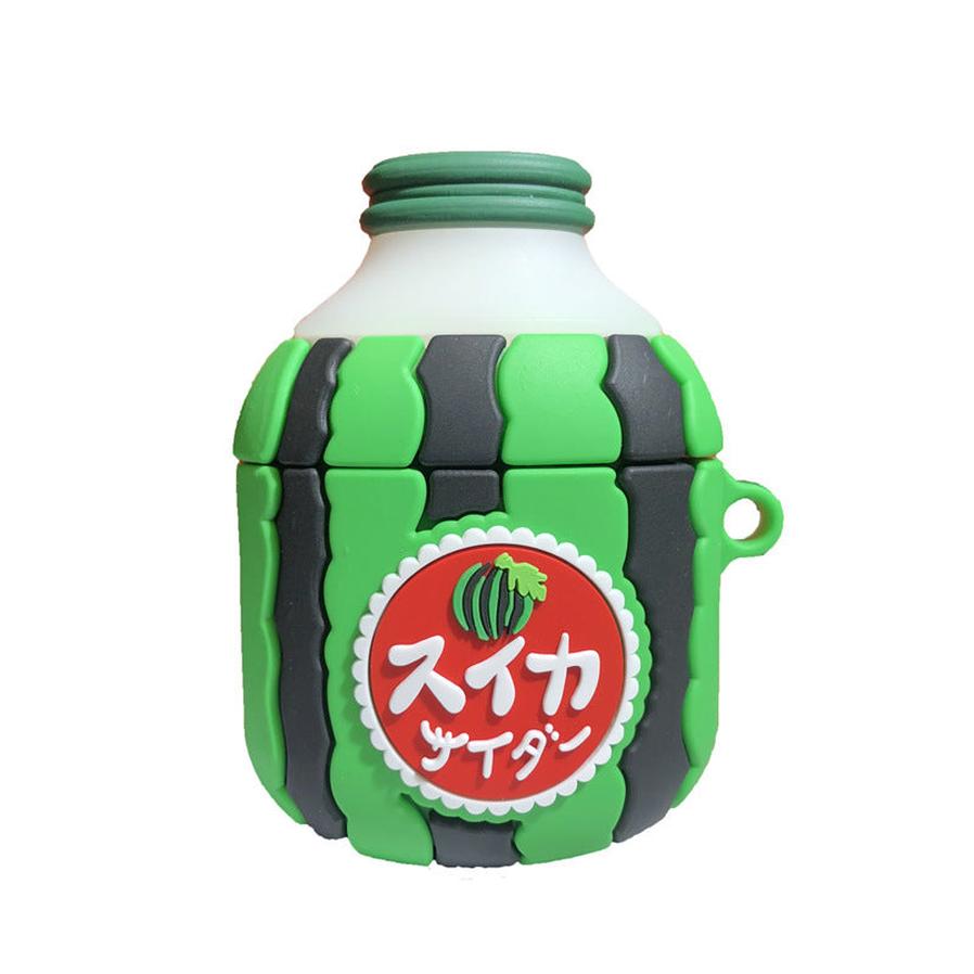 HKM-044115 Silicone Headset Case for AirPods Pro (3rd, 2nd, 1st Generation) - Watermelon Soda Color, Clamshell Design