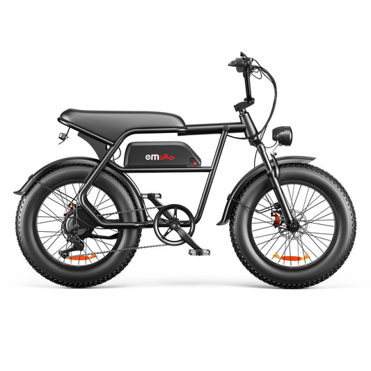 HKM-044243 Dual Motor 1000W Fat Tire Electric Bike, 7-Speed, 48V Integrated Lithium Battery, 20" Wheels, Max Speed 50 km/h