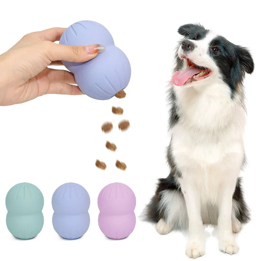 HKM-044435 Tough Natural Rubber Figure Eight Dog Toy – Anxiety Reliever and Treat Dispenser