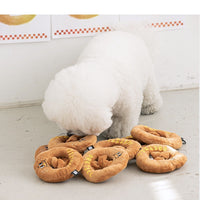 HKM-0444733 Cotton Bread Doughnut Pet Toy with Sniffing Sound for Dogs