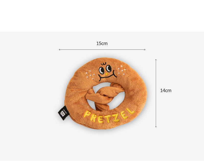 HKM-0444733 Cotton Bread Doughnut Pet Toy with Sniffing Sound for Dogs