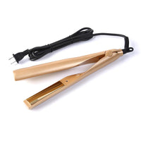 HKM-044563 Three-in-One Hair Curling Iron with Golden Finish and Universal Plug Options