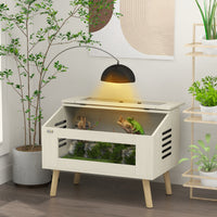 HKM-0446141 30 Gallon Reptile Tank with Openable Top, Air Vents, and Tempered Glass for Lizards, Frogs, and Small Pets