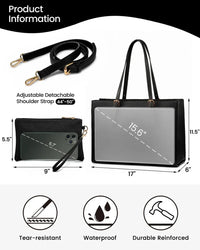 HKM-044627 Business Briefcase & Computer Purse Set for Women - Stylish Laptop Tote and Shoulder Bag for Office and School